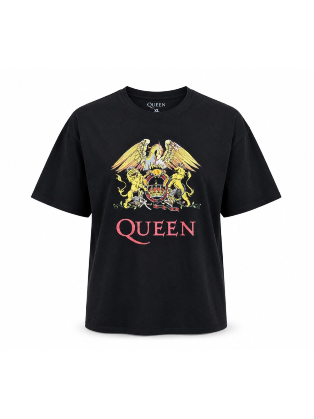 Queen Band Crest Logo Graphic T-Shirt Black XL Official 2023 Tour Merch